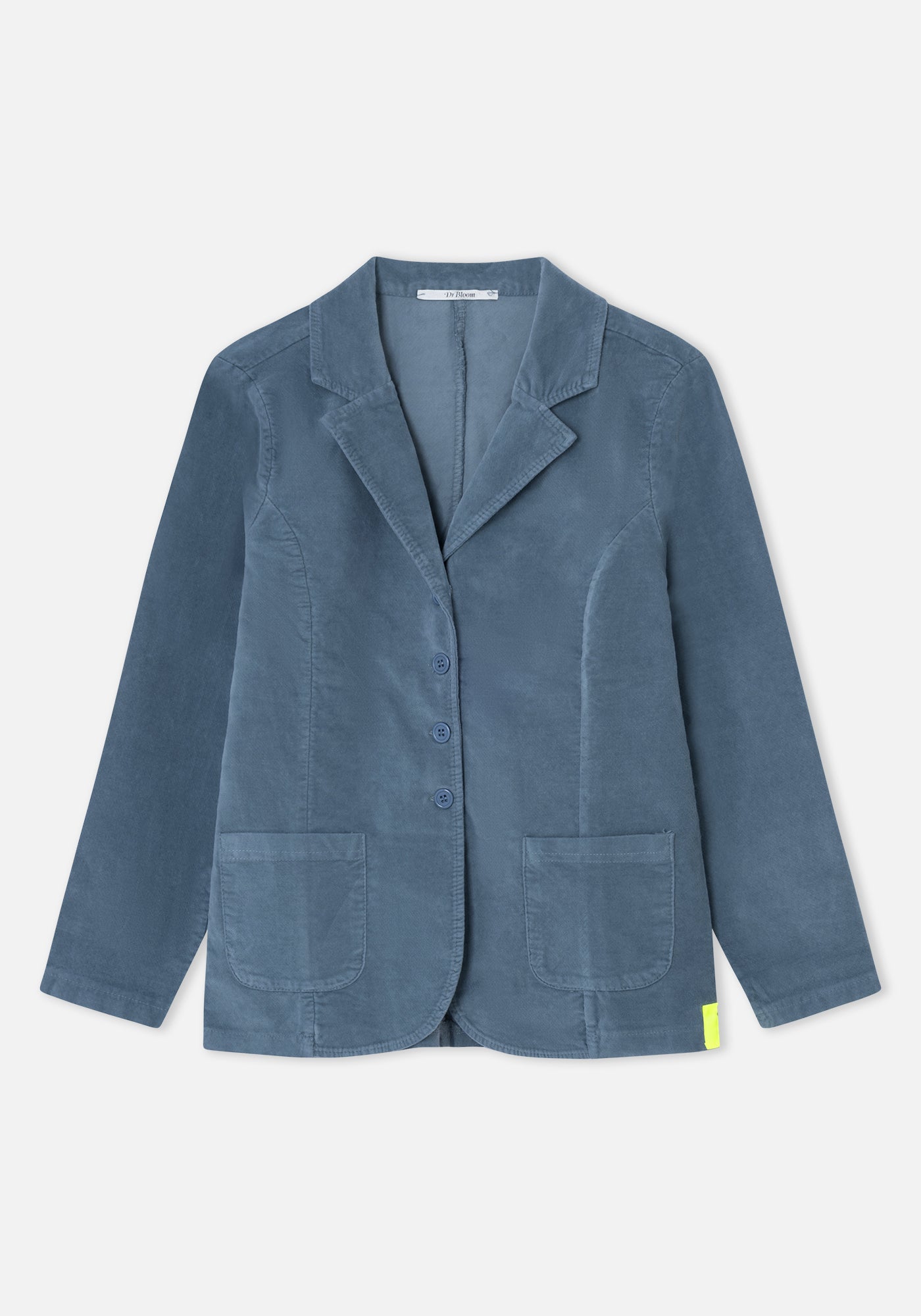 Veste Velours Bleu Plomb