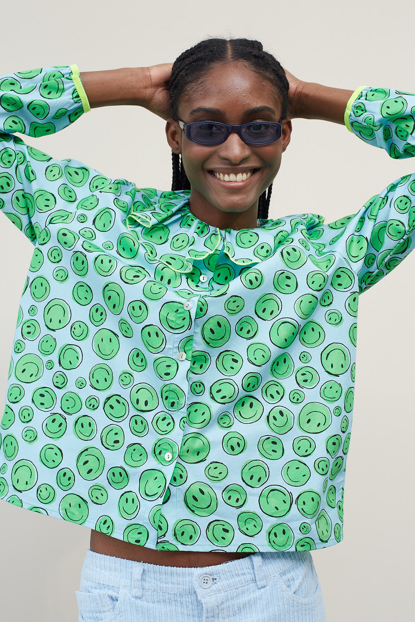 Chemise Smiley Verte