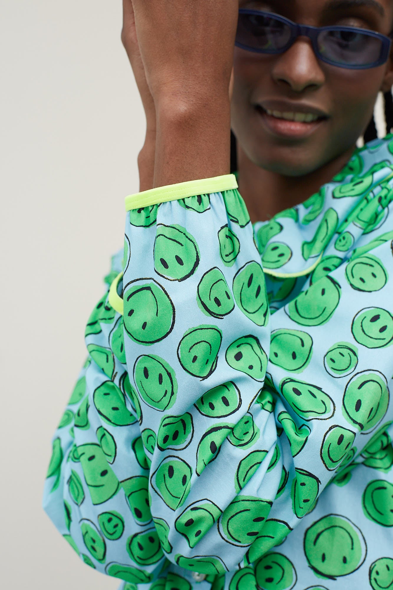 Chemise Smiley Verte