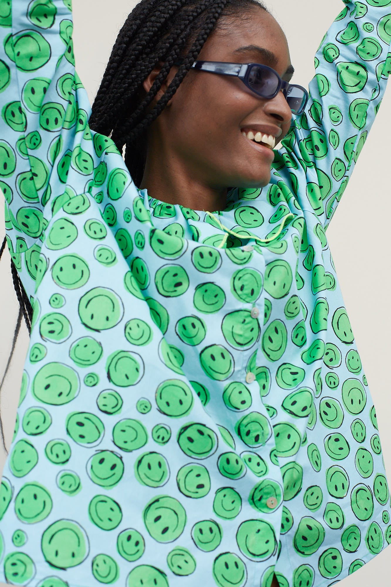 Chemise Smiley Verte