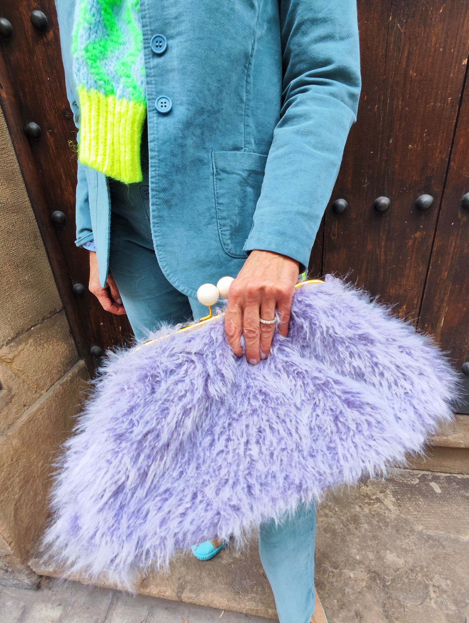 Maxi Clutch Fur Lilas