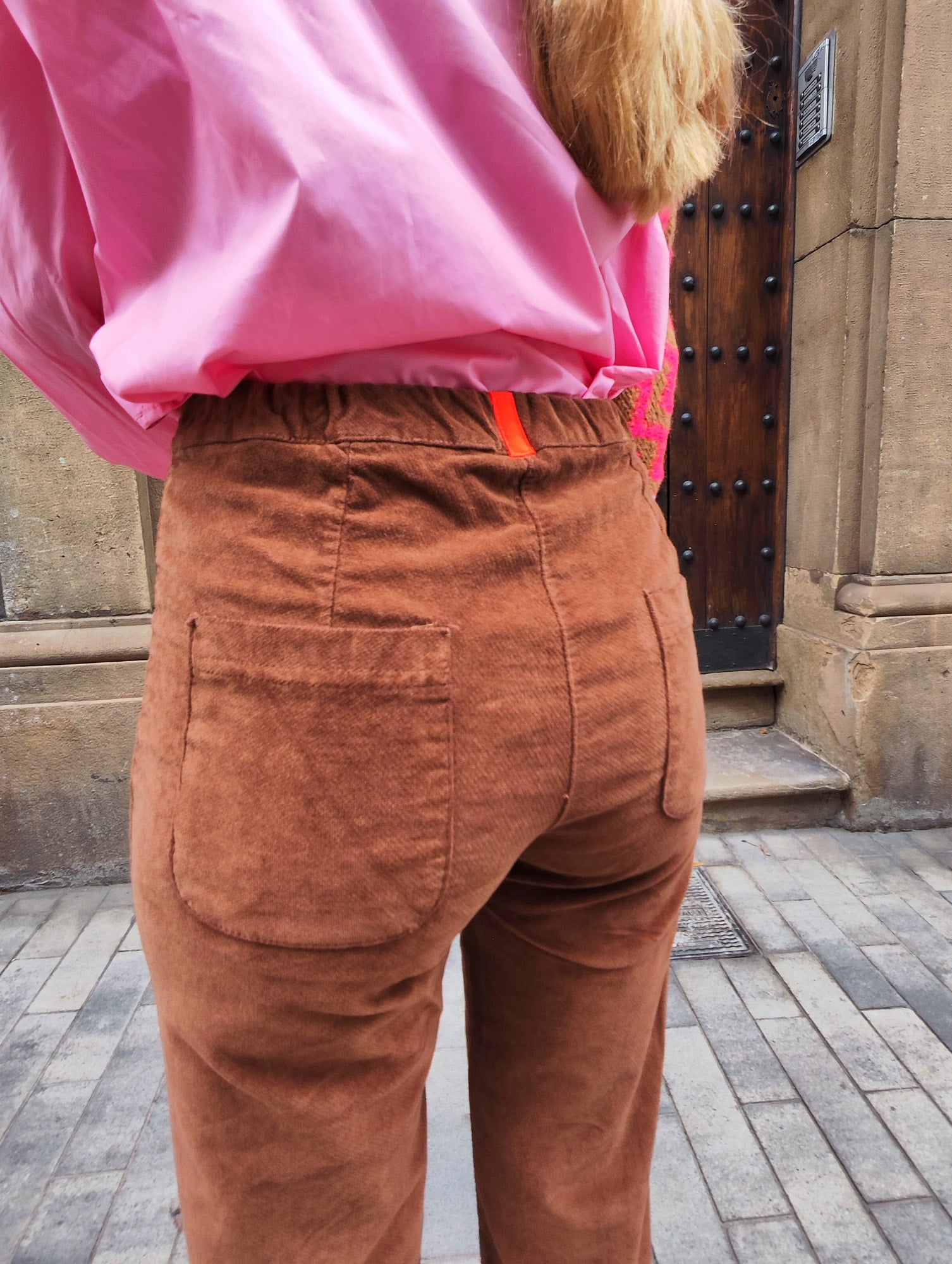 Pantalon Flow Velours Chocolat