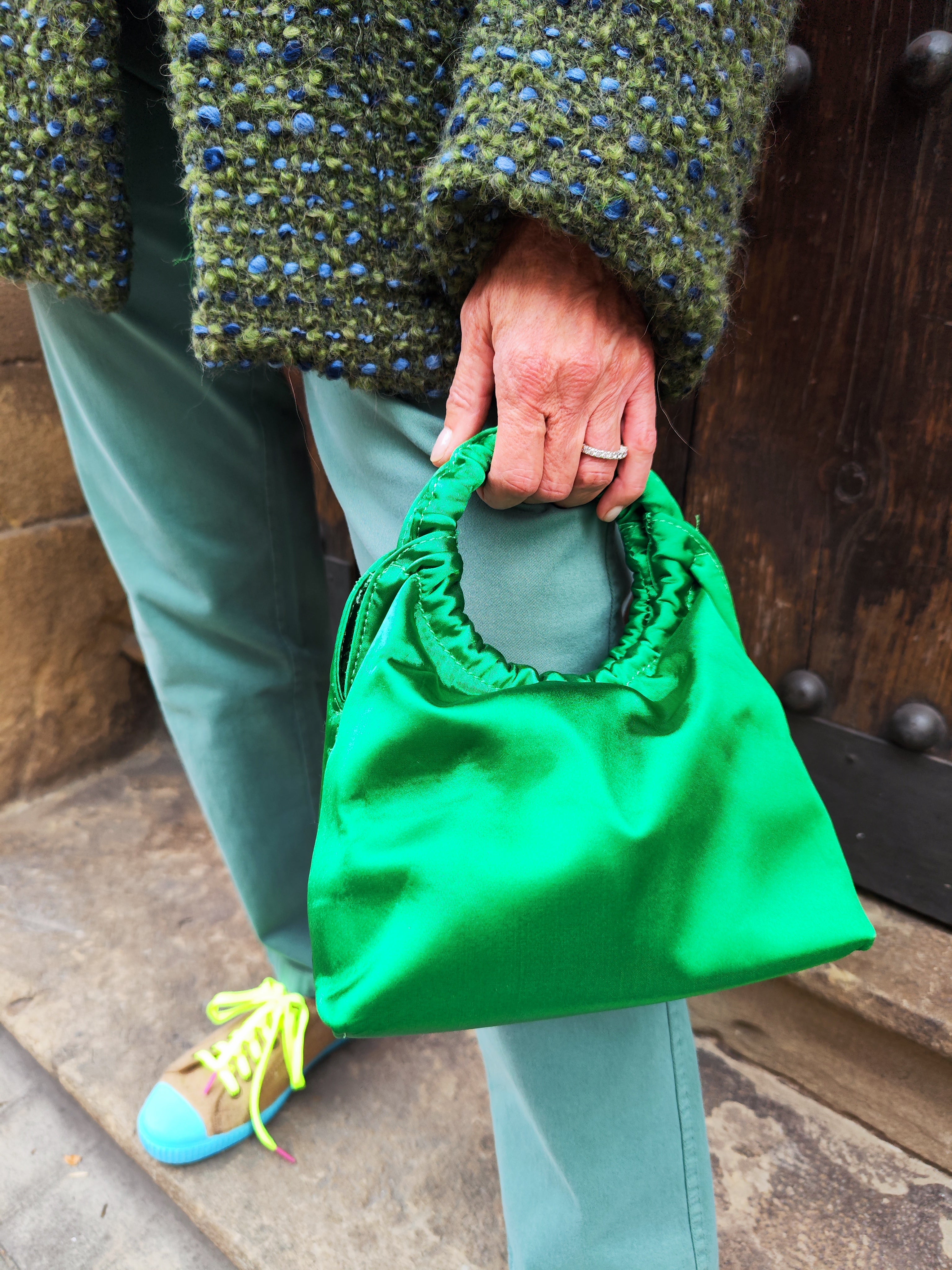 Sac en Satin Vert